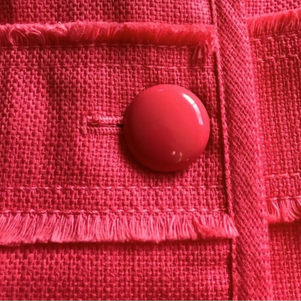 J. Crew - Frayed Cropped Jacket Blazer in Neon Rose - Picture 5 of 5